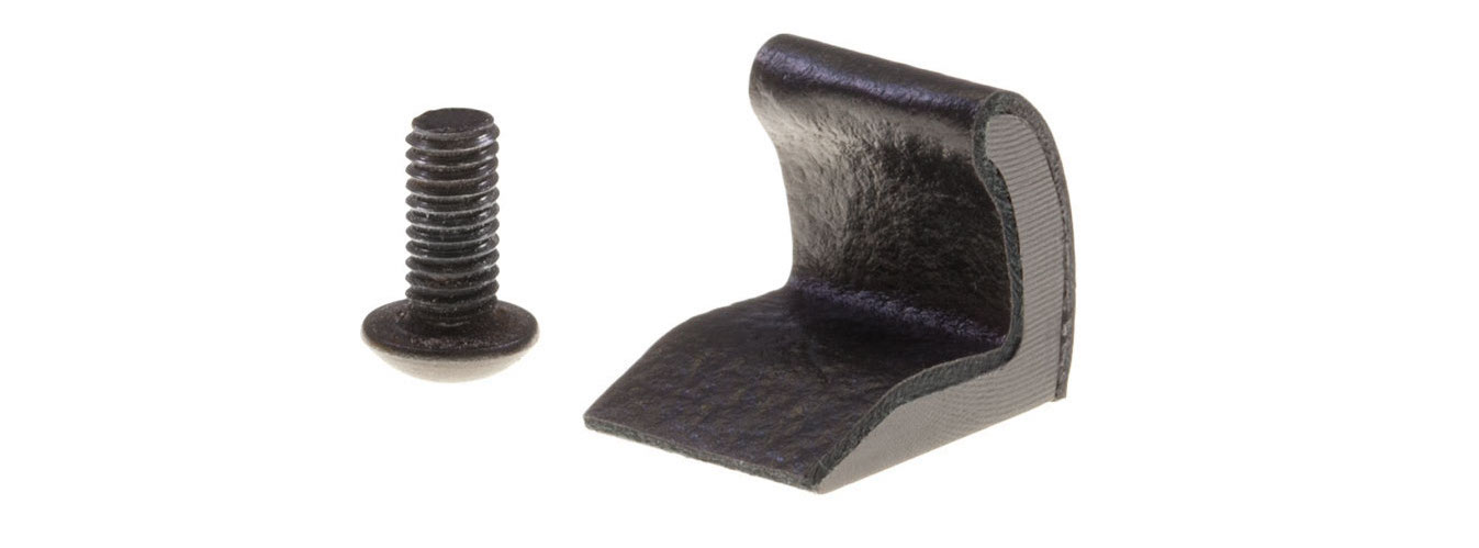 Picture: aluminum foot and its matching Torx screw