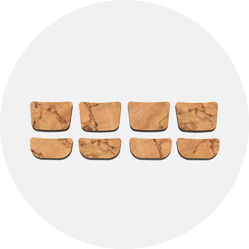 Cork pads, 2x 4 pcs. for PIRASTRO KorfkerSpring® Art. No. 705408