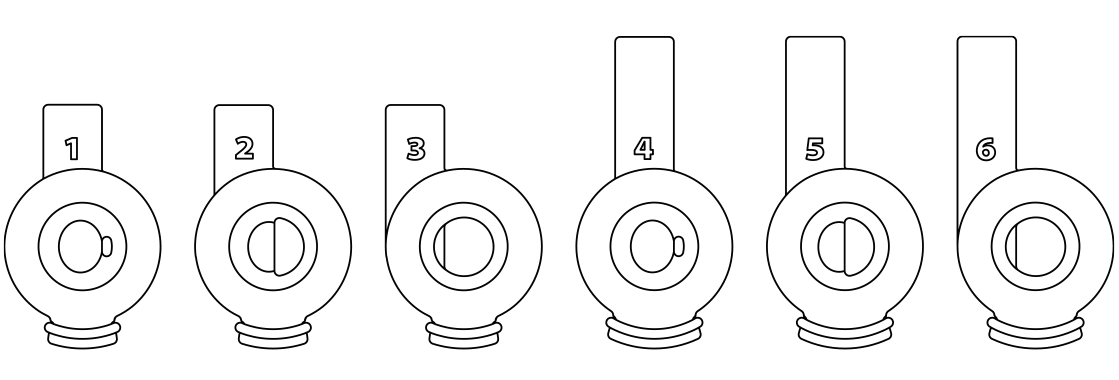 1  Violin model barrel legs no. 1 - 6